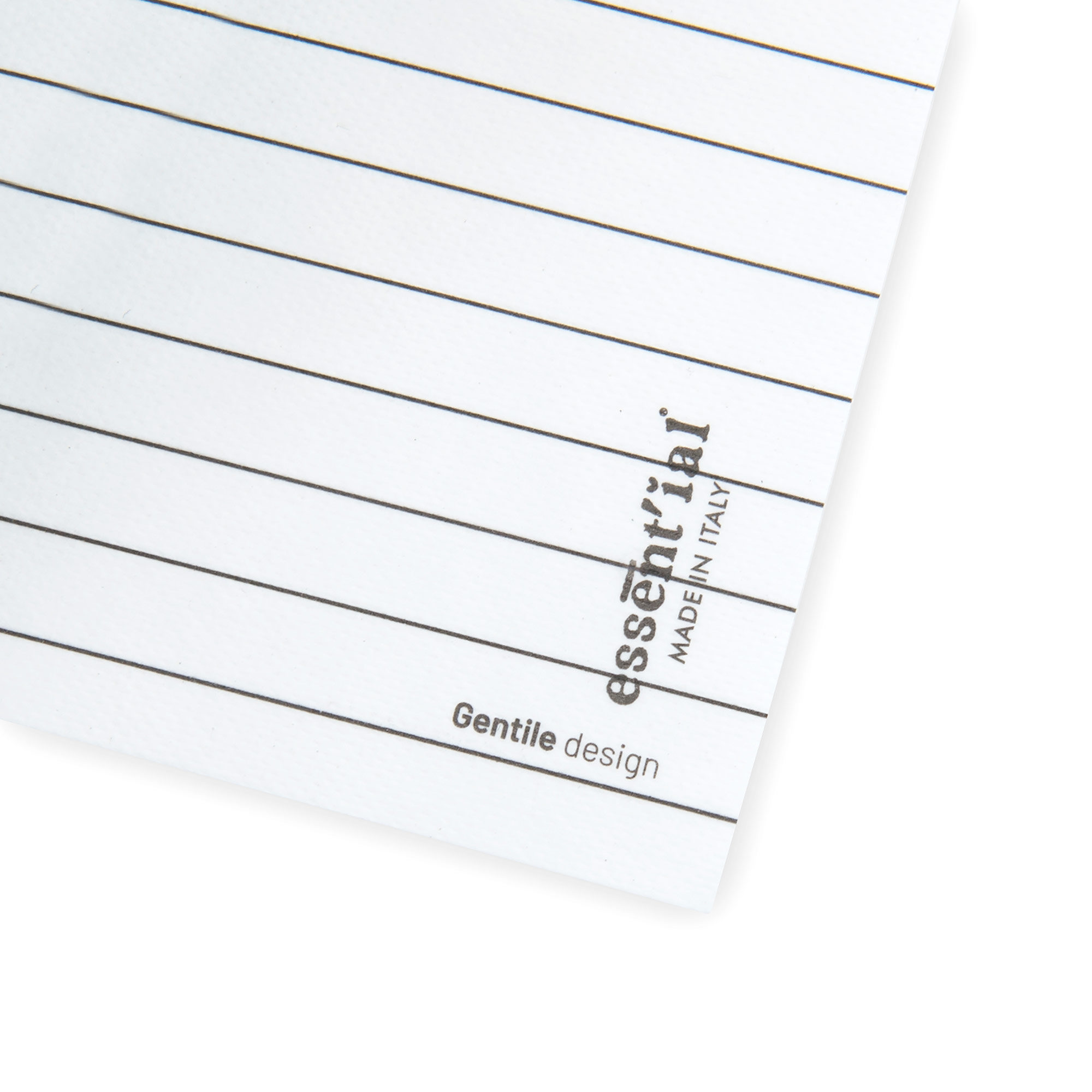 Back of lined A6 notebook "Pagina Collection" design by Paolo Stefano Gentile