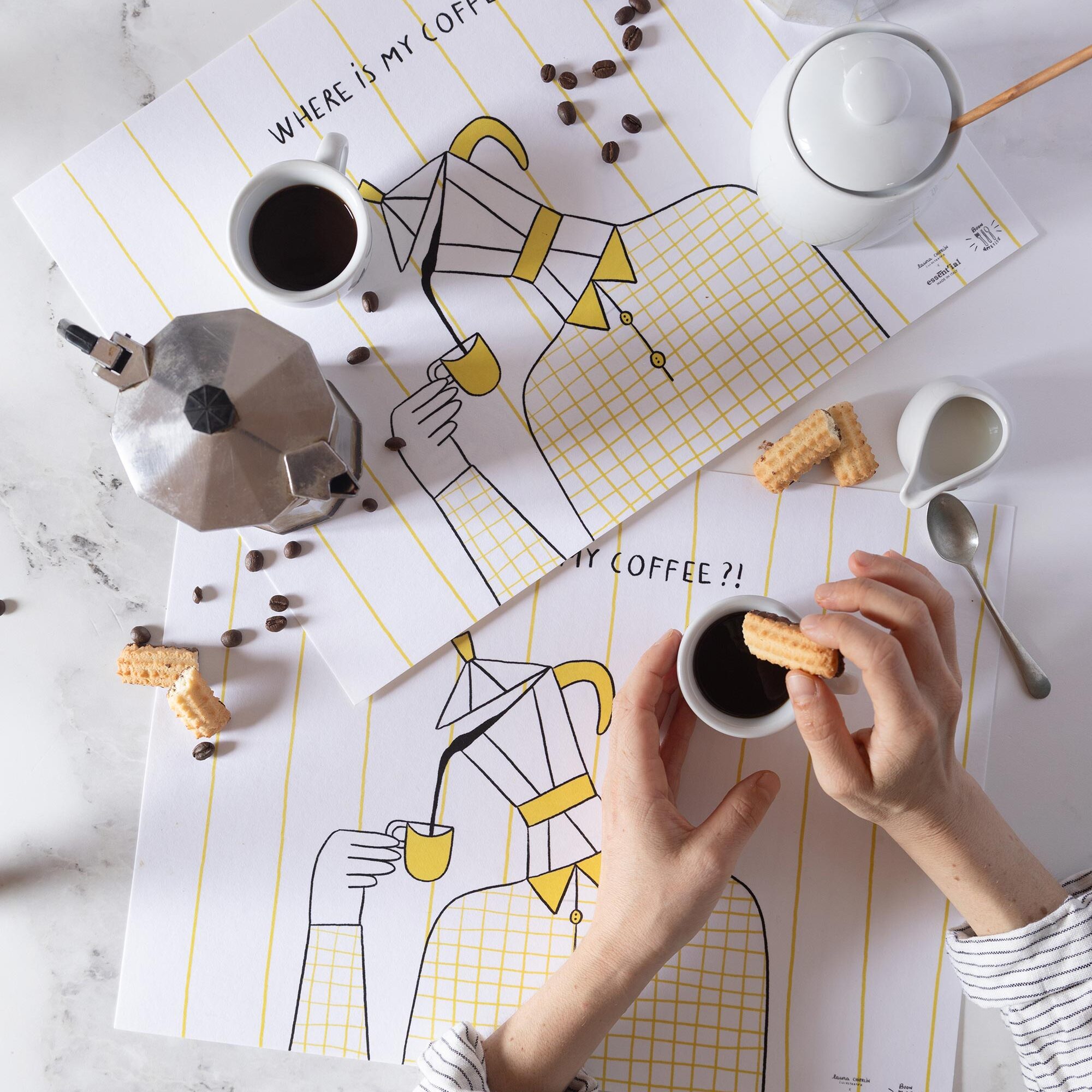 Placemat where is my coffee