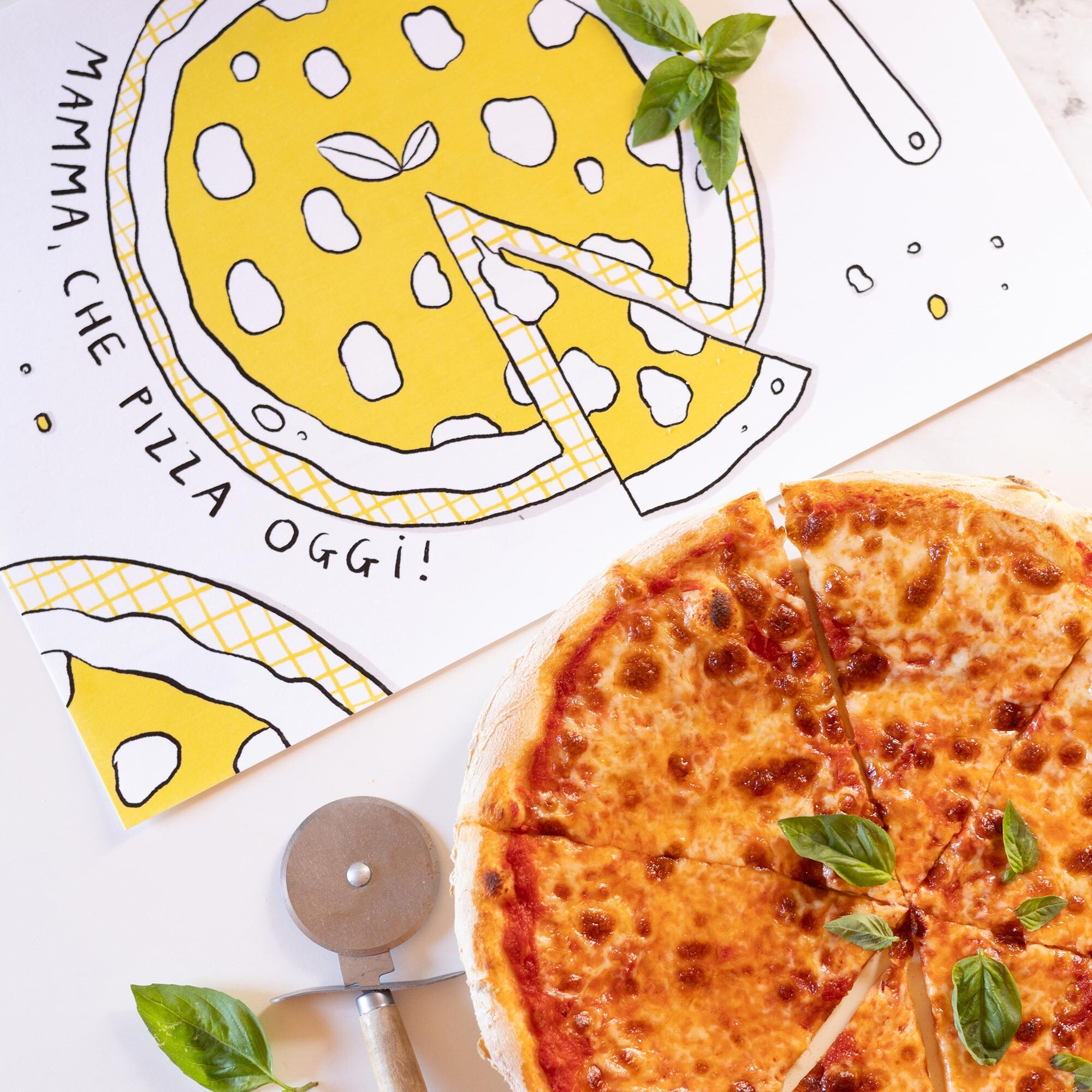Tovaglietta mamma che pizza oggi