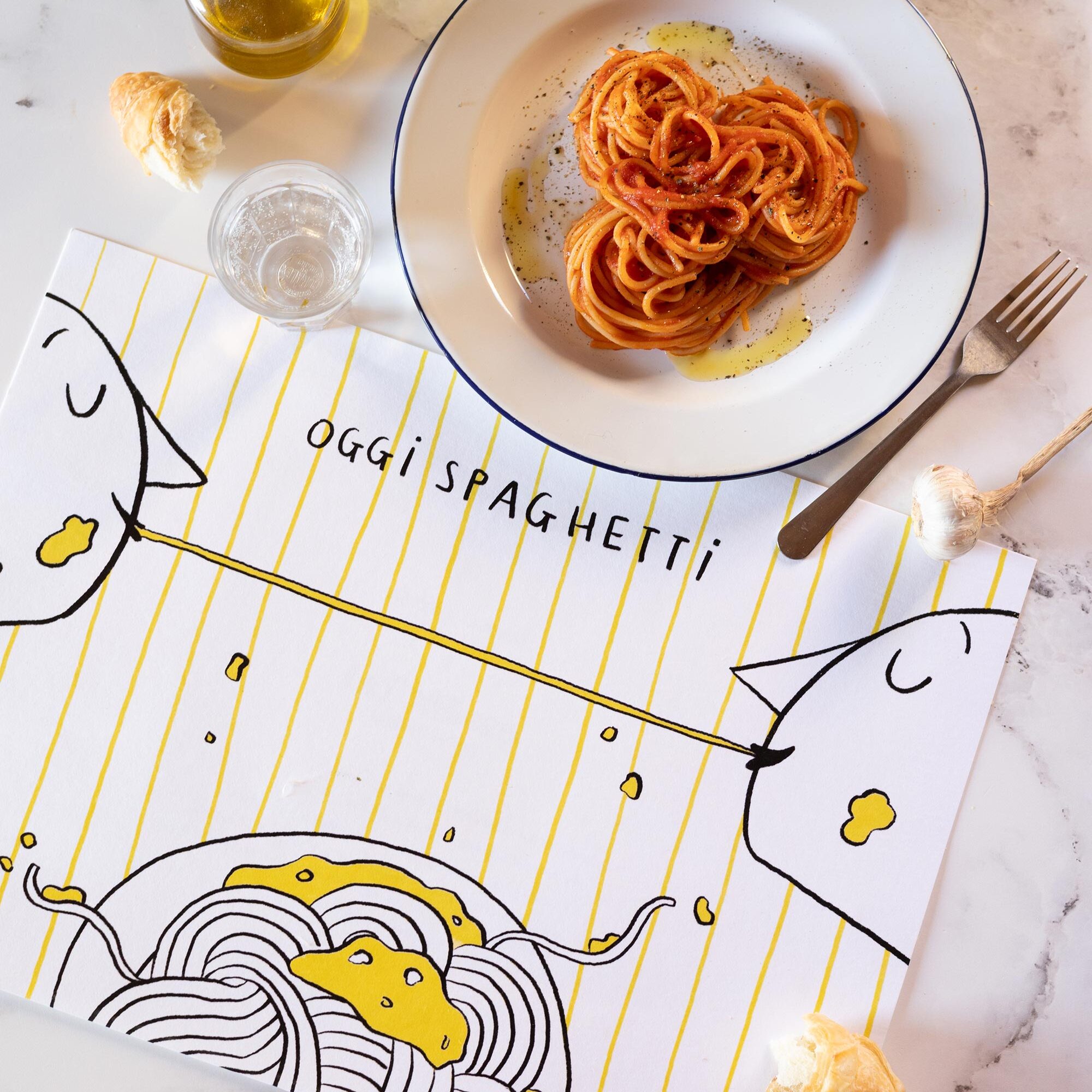 Placemat "Oggi spaghetti"