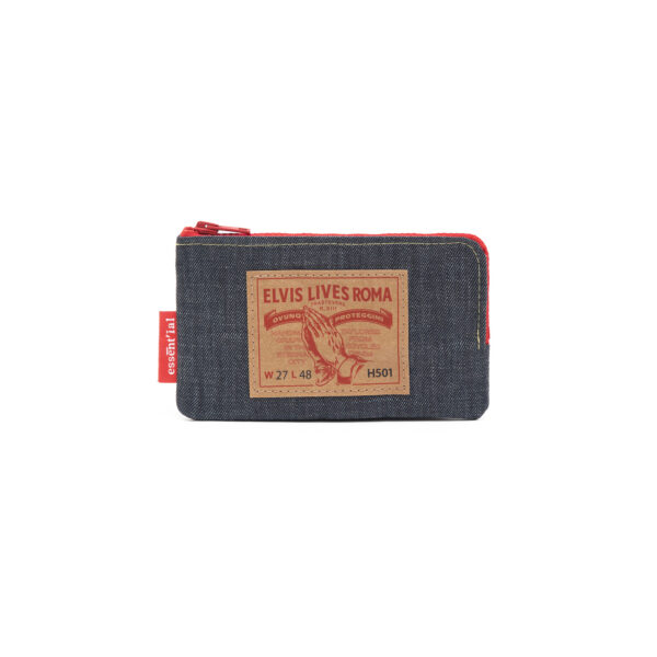 Portafoglio Money zip Elvis denim