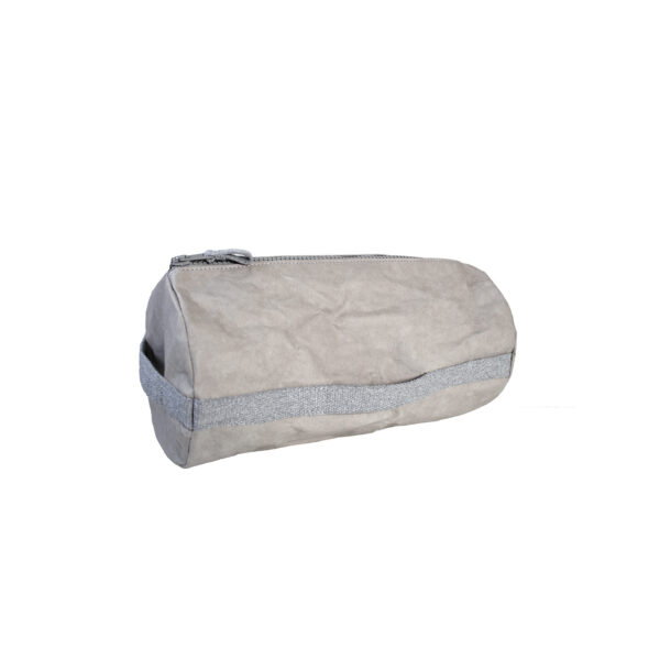 Beauty case Zip cilindro L grigia