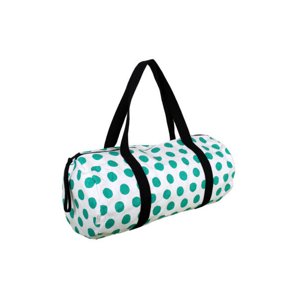 Borsone Weekend L green pois