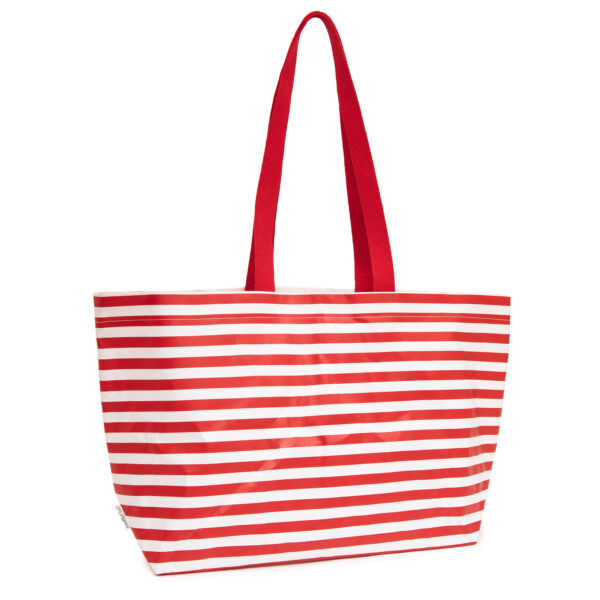 Borsa tote bag sun righe bianca/rosso