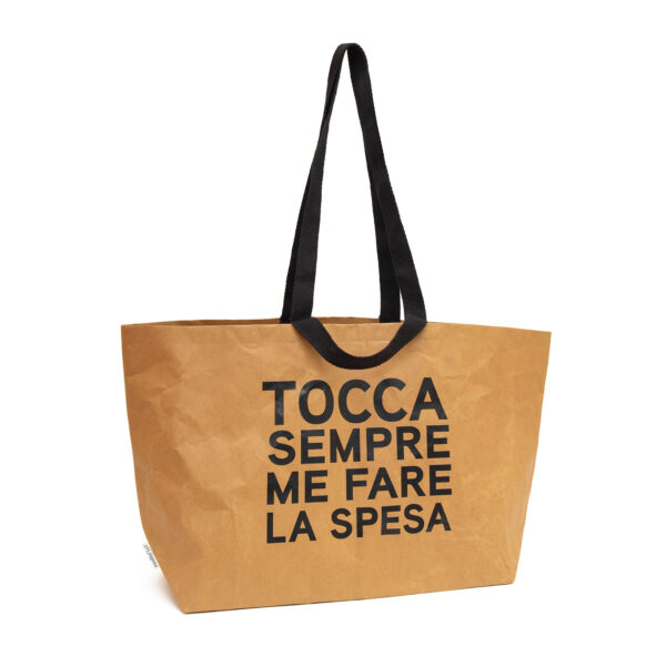 Shopper Avana doppiomanico "Tocca sempre a me"