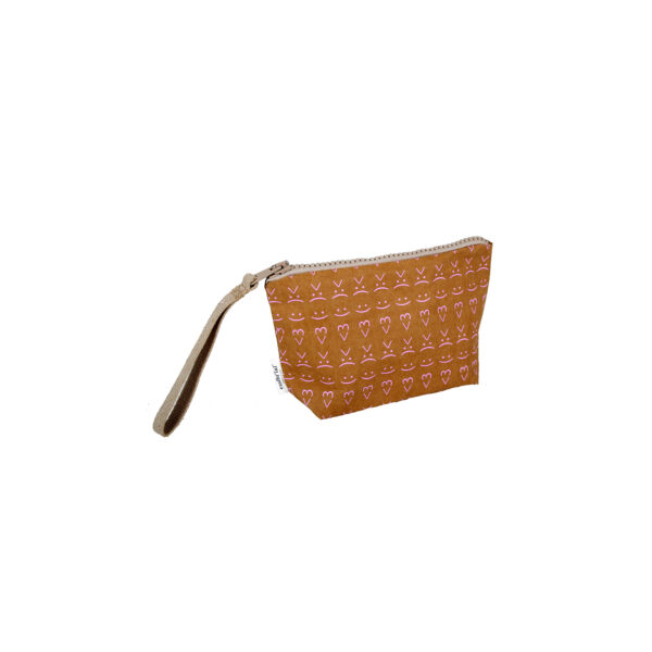 Pochette Size M Avana con faccine