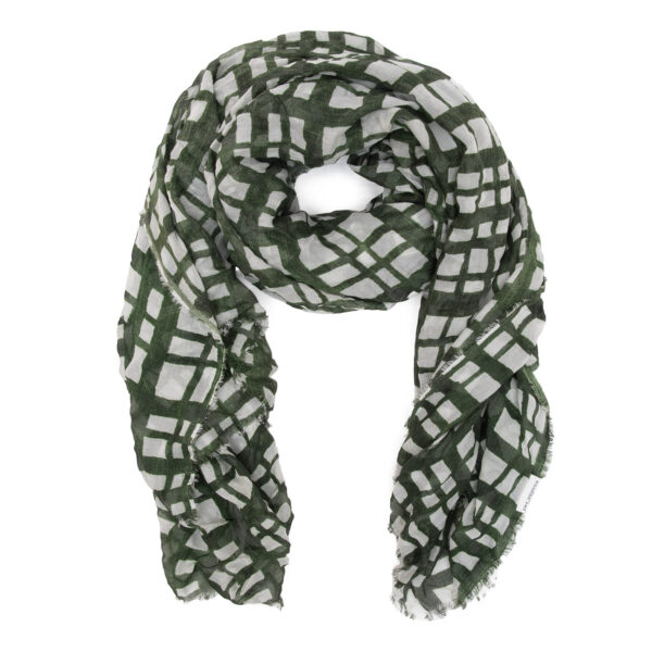Sciarpa "trame green moss"