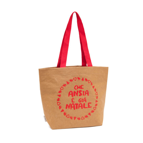 Borsa Easy bag Avana"Che Ansia è già ..."